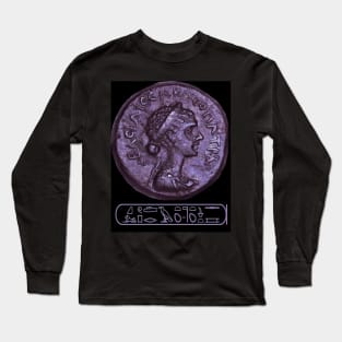 Cleopatra VII coin with cartouche Long Sleeve T-Shirt